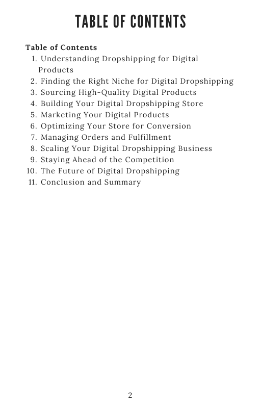 Digital Dropshipping EBook