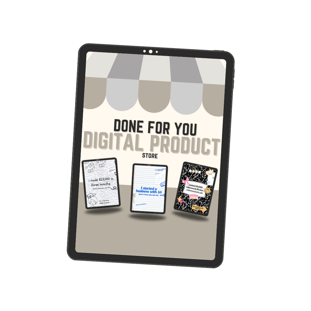 Done For You Digital Product Store